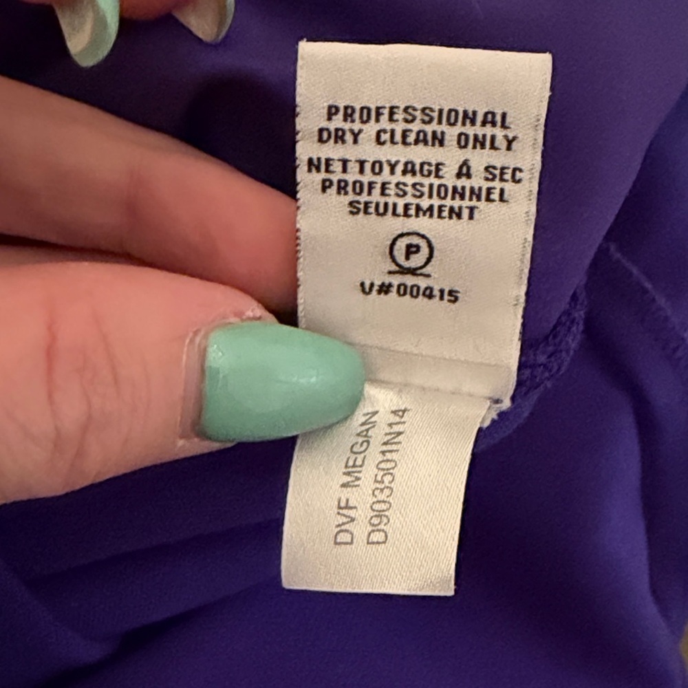 Diane Von Furstenberg Elegant Deep Purple Midi Dress - Picture 11 of 11